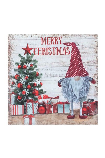 OEM Platou Patrat Decorativ din Plastic de Crăciun Gnome Brad 30 x 30 cm