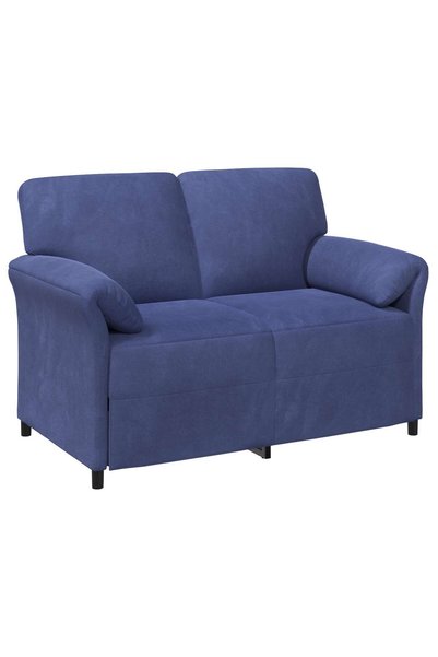 vidaxl Canapea cu 2 locuri Albastru Poliție 138 x 83 x 95 cm Catifea