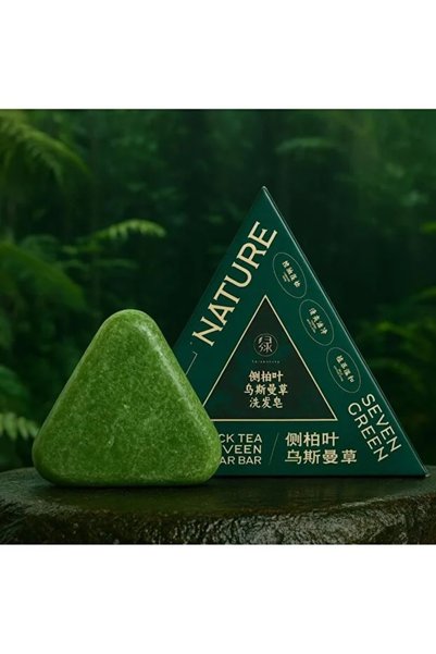 Seven Green شامبو وصابون مضاد لتساقط الشعر، المثلث الأخضر، العناية بفروة الرأس وتقوية الشعر
