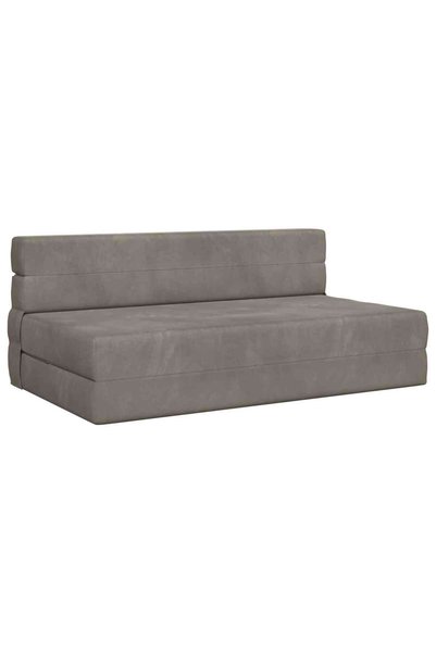 vidaxl Canapea Pat Pliabilă Gri deschis 152 x 86,5 x 60 cm Țesătură