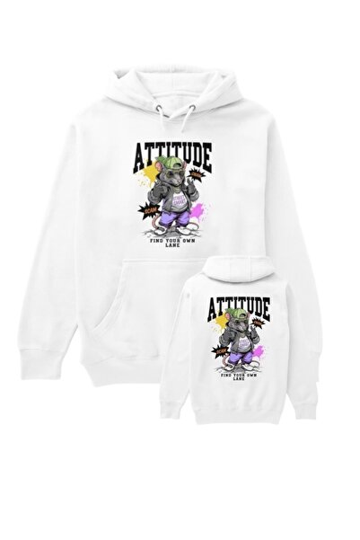 Vordevia Attitude Printed Cotton 3 Thread Threaded Oversize Sweatshirt