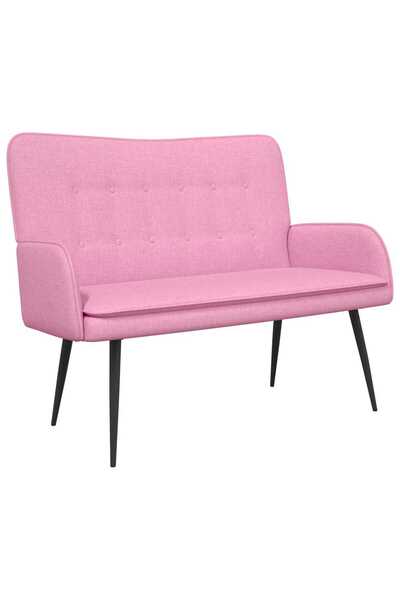 vidaxl Canapea cu 2 locuri Roz 115 x 61 x 87 cm Țesătură
