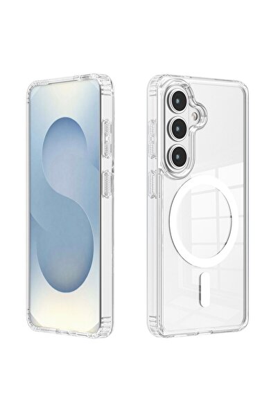OEM Θήκη Σιλικόνης TPU με Διάφανη Σκληρή Πλάτη και MagSafe για Samsung Galaxy...