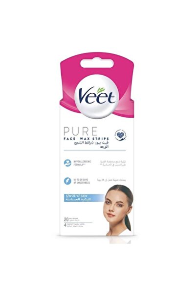 Veet شرائط شمع الوجه النقية - 20 شريطًا