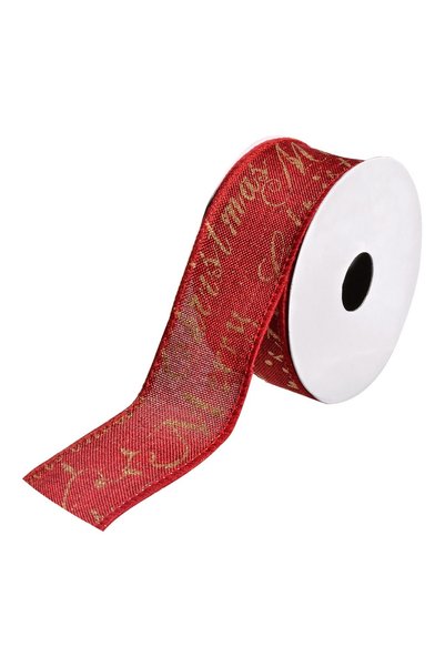 OEM Panglica Decorativa Brad de Crăciun Roșie Merry Christmas – 5m x 38mm – A...