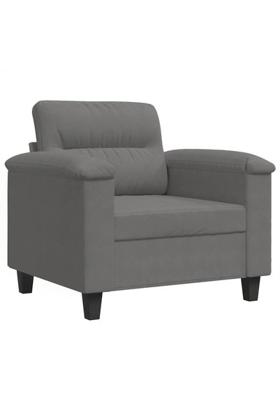 vidaxl Fotoliu canapea, gri închis, 60 cm, textil microfibră