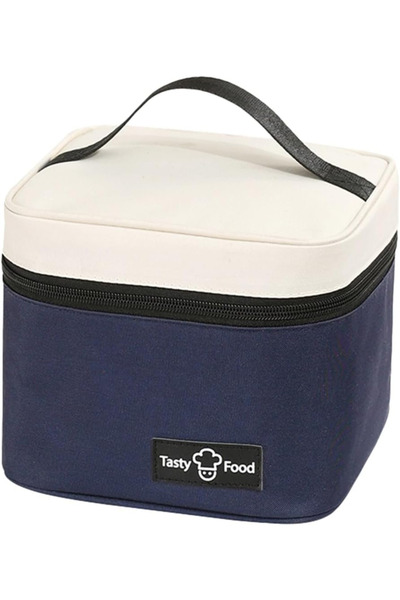 Generic Brand Dark Blue Lunch Bag for Kids and Adults, Portable Bag 18x18x15cm