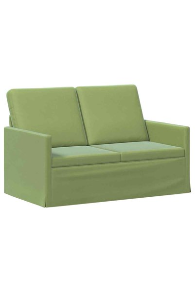 vidaxl Canapea cu 2 locuri Verde deschis 130 x 81 x 82 cm Catifea
