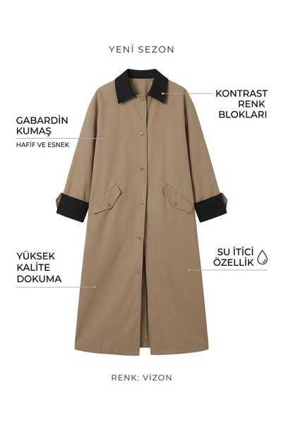 Genel Markalar YAKA KOL KADİFE TRENÇKOT
