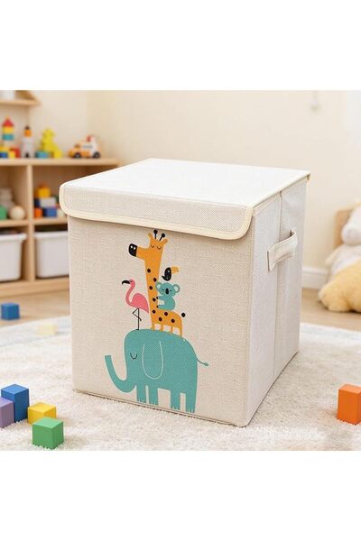 Paporich Foldable Storage Box With Lid, Baby Toy Box, Large Non Woven Contain...