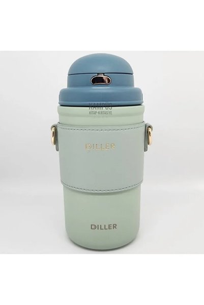 DILLER 580 ml Steel Water Bottle with Straw D-8990 580ml