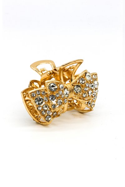 Nearsis Zircon Stone Bow Metal Buckle