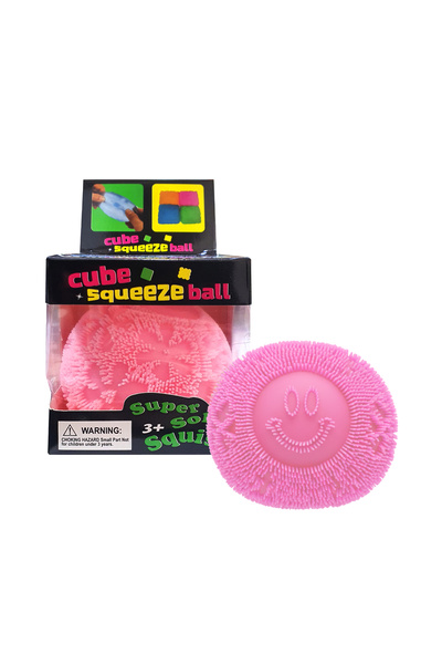 Generic Brand Squishy Ball with Patterns and Embossed Surface - Pink