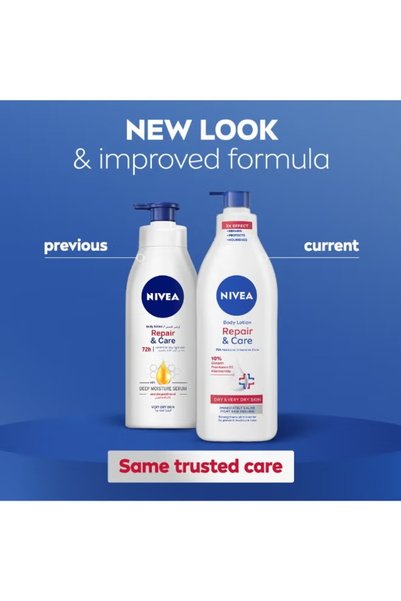 NIVEA Repair And Care Body Lotion, Dexpanthenol, Very Dry Skin Multicolour 2x400ml