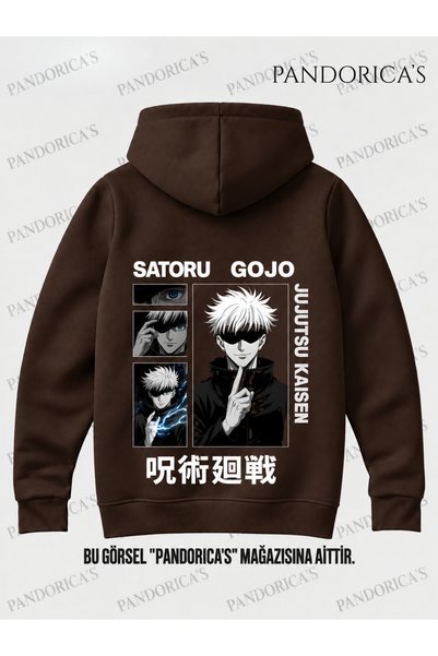 PANDORICA تصميم JUJUTSU KAISEN ANIME مكتوب عليه "SATORU GOJO" مطبوع على الظهر...