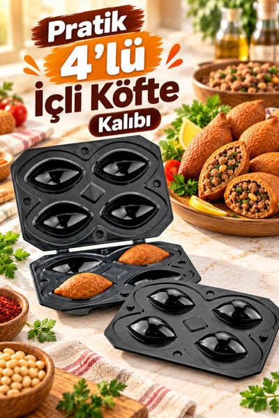 House Bird Pratik 4'lü İçli Köfte Kalıbı Aparatı – Kolay Şekillendirme, İçli ...