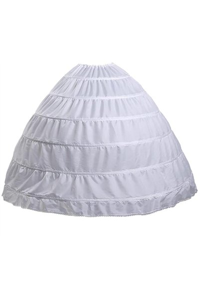 GENERAL Women Crinoline Petticoat 6 Hoop Skirt A line Slip Floor Length Under...