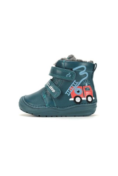 D.D Step Ghete căptușite pentru băieți D.D.Step W071-62477A Emerald – Piele, ...