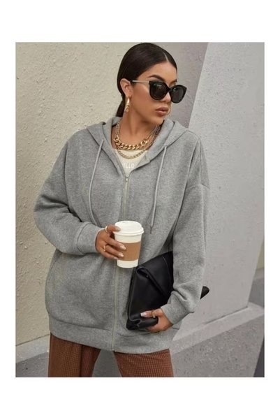 DAXİS Sportwear Company Unisex Zippered K Hooded Sweatshirt