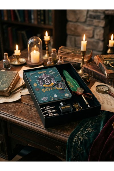 Dörtel Tedarik Harry Potter Quill Pen Set – Luxury Boxed Set with Feather Pen...