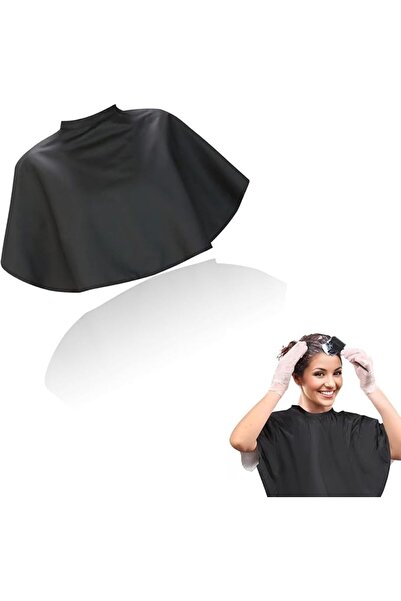 X SPRING Short Barber Cape, Black Waterproof Hairdressing Smock, Professional...