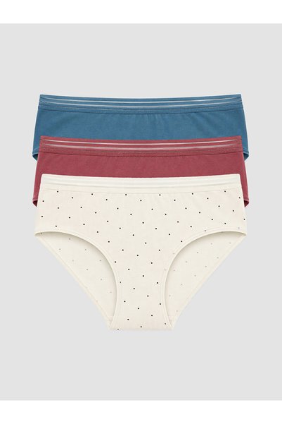 LC Waikiki Esvab • Modern & Distinctive Polka Dot Bikini Panties 3-Pack
