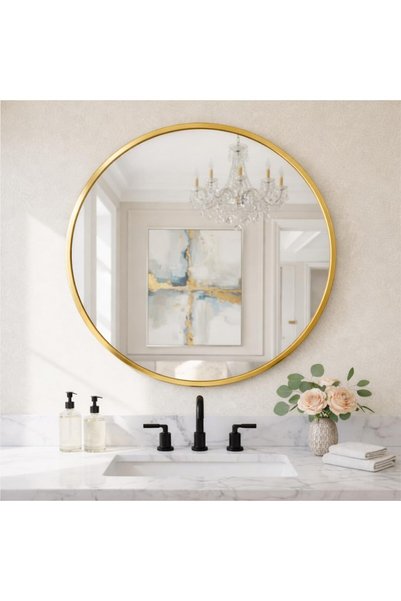 oksana 80*80 Aluminum Frame Mirror Wall Decoration Mirror for Home Decor