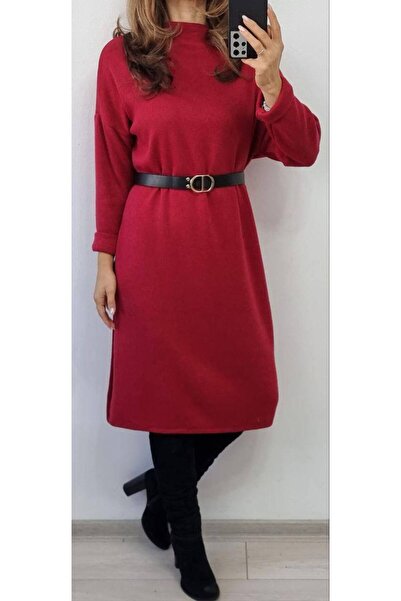 MAXORA SHOP Rochie tricotată Luciana, pe croi larg, cu curea inclusă