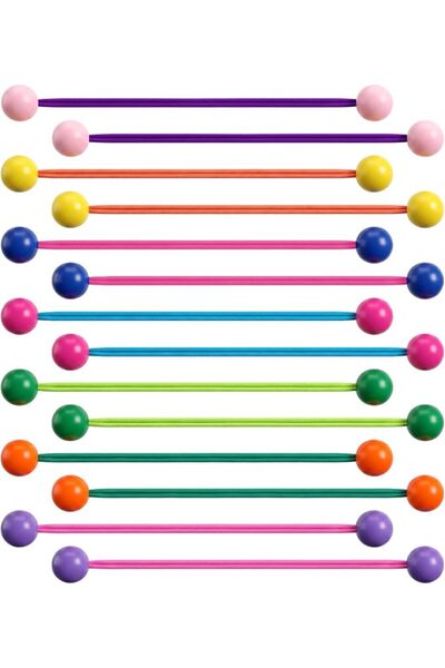 GENERAL Amaxiu 14 Pcs Double Balls Hair Ties, Ball Charm Hair Ties No Damage ...