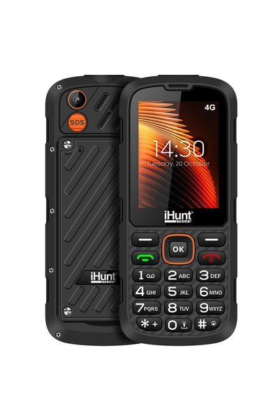 iHunt Telefon mobil Senior Hotspot, 4G, Dual SIM, IP68, 2.8-inch, Negru