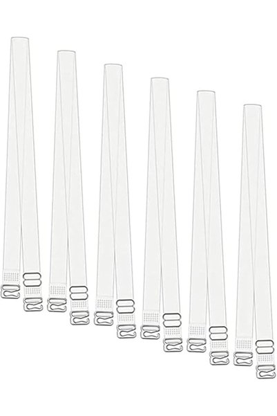ALANX Clear Bra Straps 6 Pairs Invisible Non-Slip Adjustable Straps for Strap...