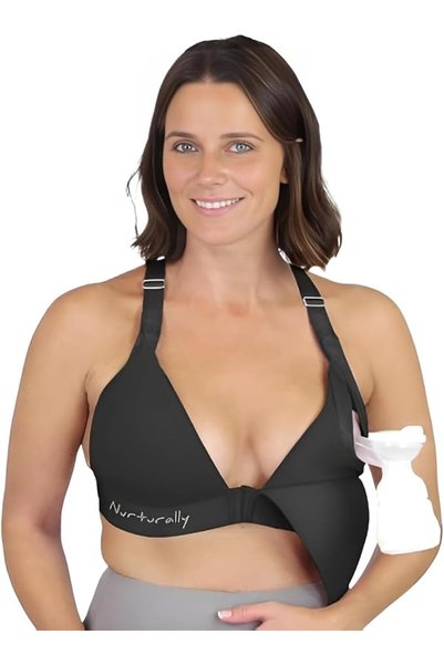 Chrome Cherry Truly Hands Free Nursing and Pumping Bra - Nurturally - Non-Wir...