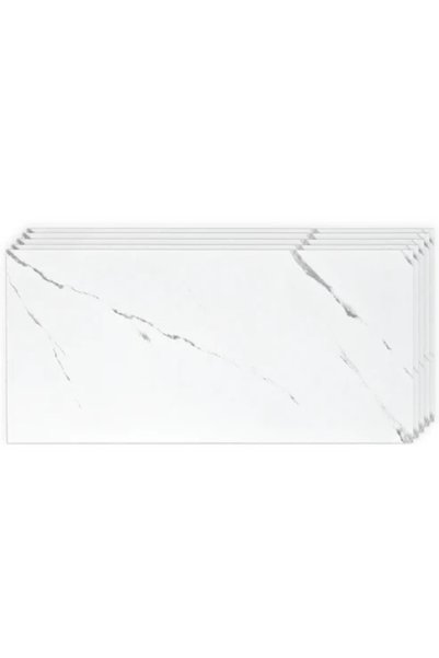 Tapetoo Home Decor Комплект от 10 бели мраморни стенни панела, 30x60 см, 2 мм...