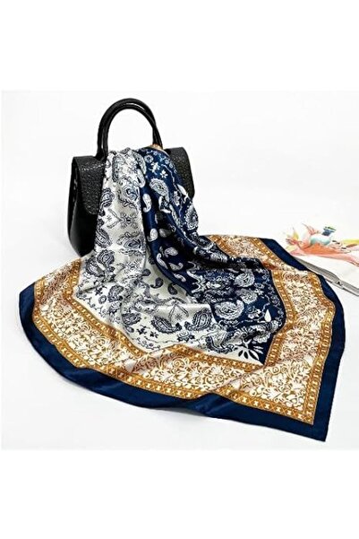 GENERAL 1Pc 35" Large Square Satin Head Scarf,Satin Hair Scarves Silk Bandana Headscarf for Women