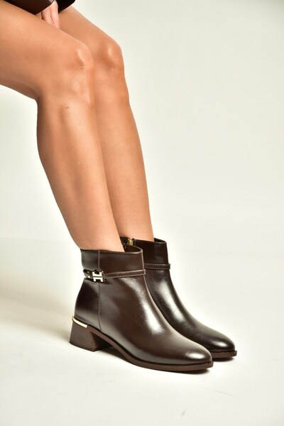 Fox Shoes Z820402109 Brown Low Heeled Women's Boots