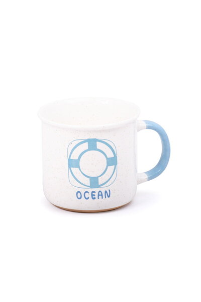 CAVO White Blue Porcelain Cup 400 ml