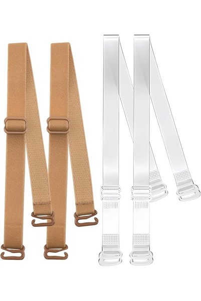 GENERAL Atbuty Bra Straps Elastic Adjustable Shoulder Straps with Clear Bra S...