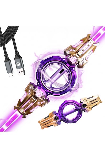 Gopo Toys Sabie Retractabila Laser de Jucarie pentru Copii cu Maner Rotativ 3...