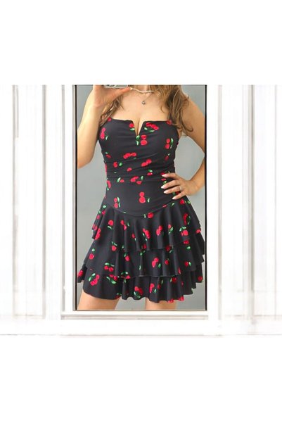 MAXORA SHOP Rochie scurtă Danielle cu cupe și imprimeu floral, din lycra