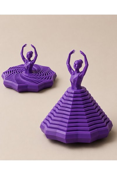 Bezos 3D Printed Ballerina Figure Fidget Toy - Animated Optical Illusion Tabl...