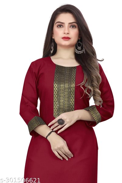 Generic Brand Stylish Kurti with Work