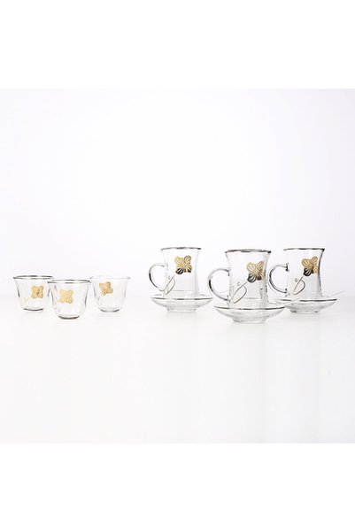 Glaze طقم شاي وقهوة 24 قطعة