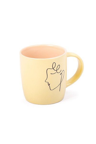 Violet Porcelain Cup Drawing Yellow