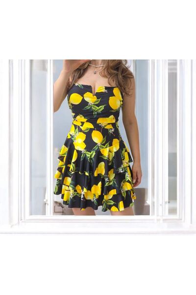 MAXORA SHOP Rochie scurtă Danielle cu cupe și imprimeu floral, din lycra