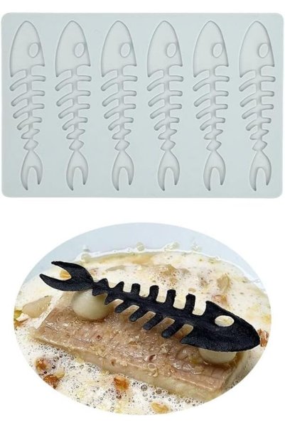 Generic Brand 3D Fishbone Shaped Silicone Mold for Chocolate Candy