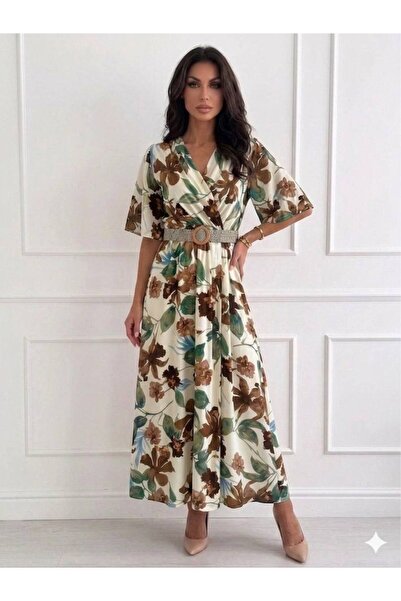 MAXORA SHOP Rochie petrecută Floria din vâscoză, cu imprimeu floral
