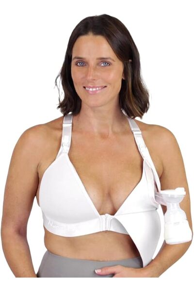 Chrome Cherry Truly Hands Free Nursing and Pumping Bra - Nurturally - Non-Wir...
