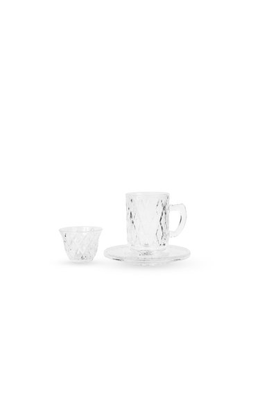 Glaze طقم بيالات زجاج 18 قطعة من جلايز