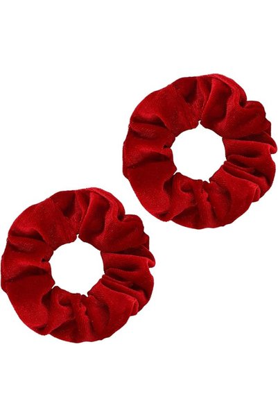 WLLHYF 2 Pcs Velvet Hair Bands Large Size Red Hair Scrunchies Cute Rope Elast...
