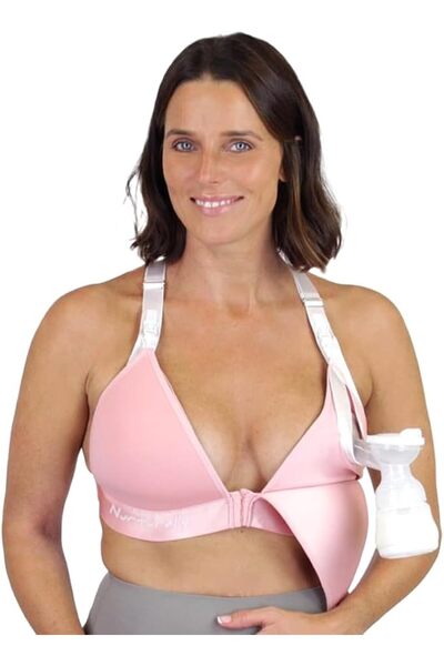 Chrome Cherry Truly Hands Free Nursing and Pumping Bra - Nurturally - Non-Wir...